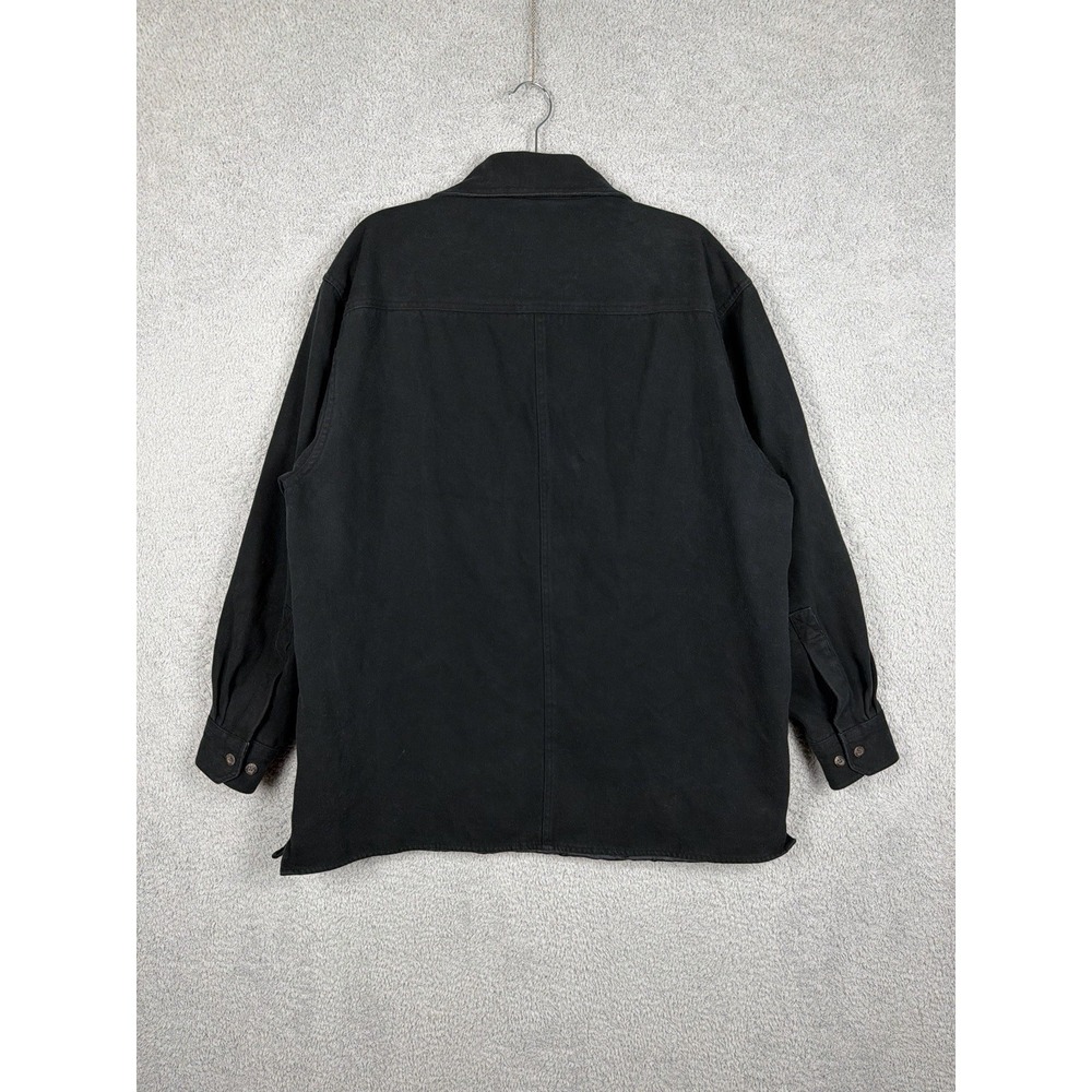 Levi Strauss & Co Heavy Shirt Jacket Shacket Black Lined Mens Size L - Picture 5 of 5
